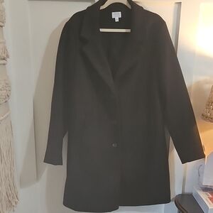 Time and Tru Women's Classic Black Trench Coat